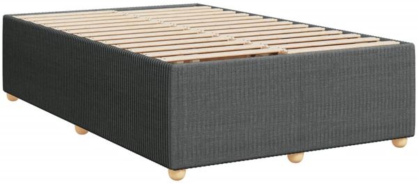 vidaXL Boxspringbett mit Matratze Dunkelgrau 120x200 cm Stoff 3294331 Bild 9