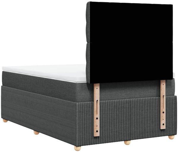 vidaXL Boxspringbett mit Matratze Dunkelgrau 120x200 cm Stoff 3294331 Bild 8