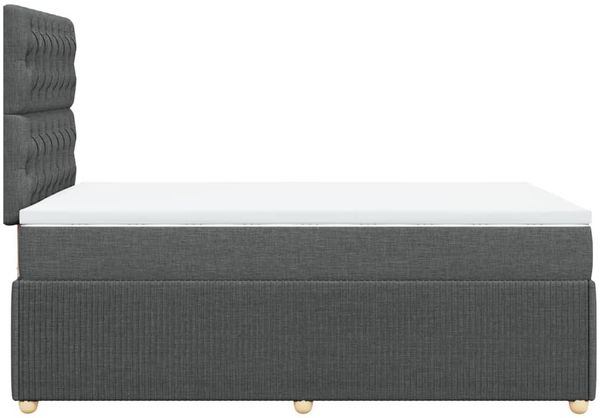 vidaXL Boxspringbett mit Matratze Dunkelgrau 120x200 cm Stoff 3294331 Bild 7