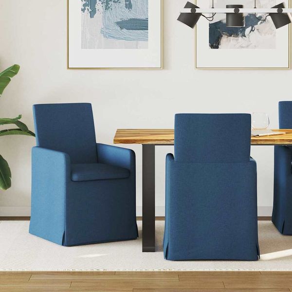 vidaXL Esszimmerstühle 2 pcs Blau 57 x 67 x 95 cm Stoff 42017911