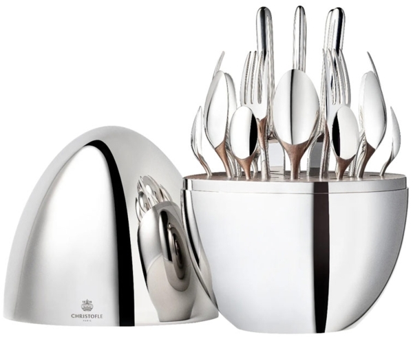 Christofle Besteckset für 6 Personen (24-Teiliges) Mood Versilberte
