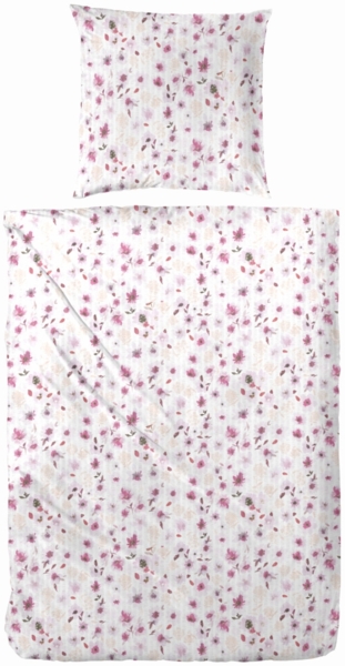 Westminster Bettwäsche Mikrofaser Blumen lila pink 135 x 200 cm Bild 1