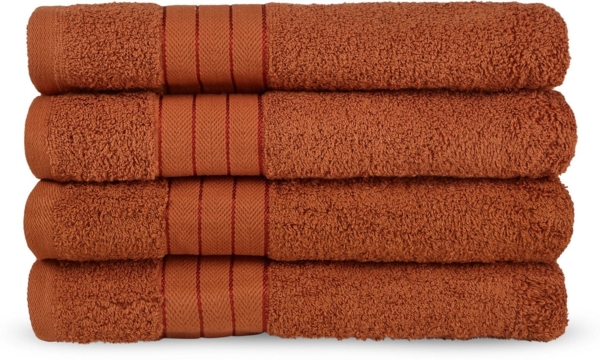 Good Morning Renforcé Frotteeware 4pc 50x100 cm Handtücher orange Bild 5