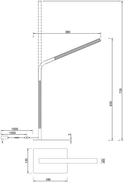 LED Schreibtischleuchte NORRIS Schwarz mit Holz, Höhe 42cm Bild 7