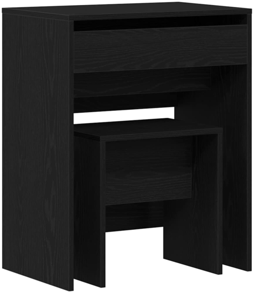 vidaXL Schminktisch Schwarz Eichen-Optik 60 x 40 x 75 cm Holzwerkstoff 868872