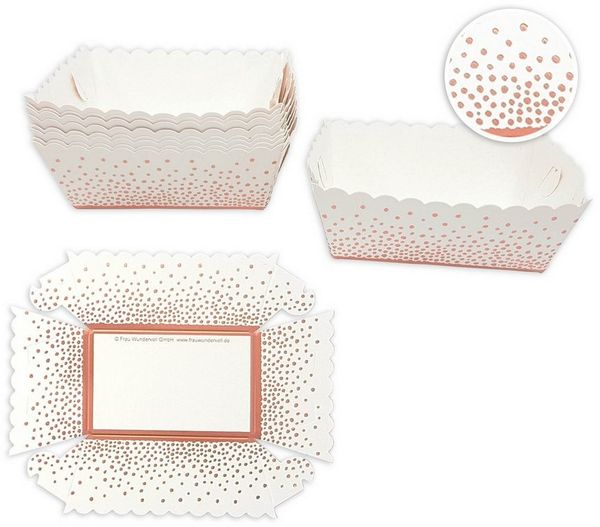 Frau WUNDERVoll Muffinform Kuchen Backformen 96 Stück, rosegold Punkte (flach), (96-tlg)