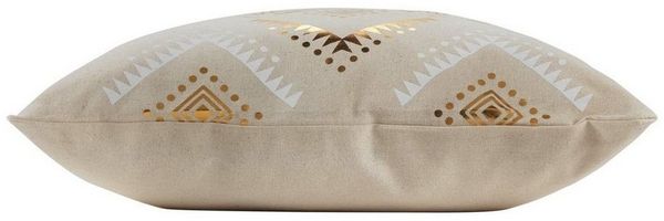 Macosa Home Dekokissen Beige gold weiß Muster, Zierkissen modern Dekokissen Sofakissen