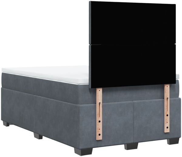 vidaXL Boxspringbett mit Matratze Dunkelgrau 120x200 cm Samt 3293177 Bild 12
