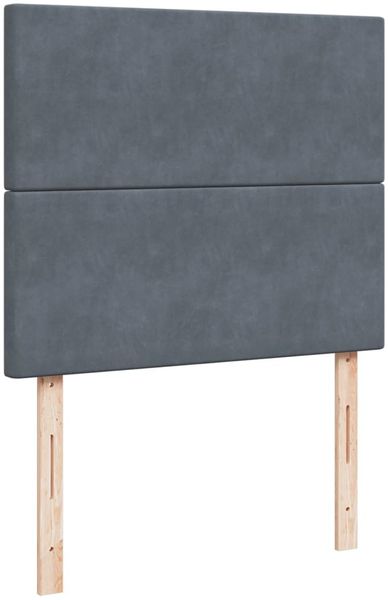 vidaXL Boxspringbett mit Matratze Dunkelgrau 120x200 cm Samt 3293177 Bild 7