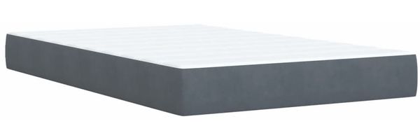 vidaXL Boxspringbett mit Matratze Dunkelgrau 120x200 cm Samt 3293177 Bild 9