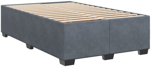 vidaXL Boxspringbett mit Matratze Dunkelgrau 120x200 cm Samt 3293177 Bild 8