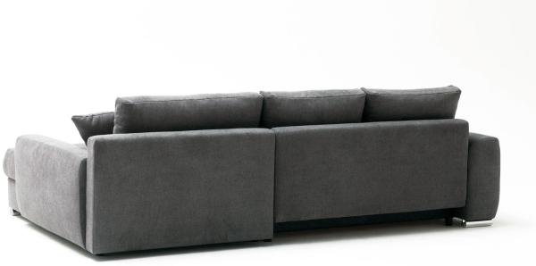 NovaVia 'Derulo' Ecksofa mit Schlaffunktion, Stoff grau