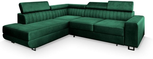 Masseno Ecksofa NOLA mit Schlaffunktion L-Form, Sofa mit Bettkasten