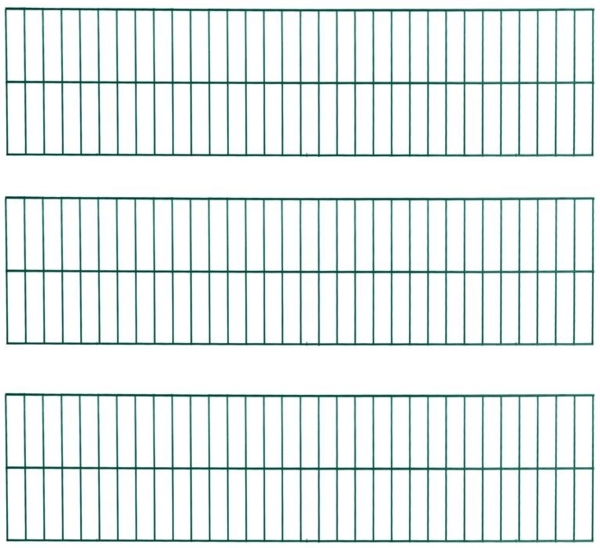 Gartenzaun Zaunelemente Doppelstabmattenzaun 3er Set RAL 6005 Zaun Gartenzaun