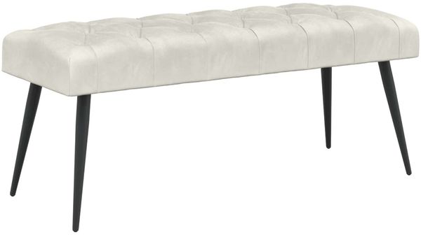 vidaXL Bank mit Knopfheftung Creme 110 x 40 x 46 cm Samt 42038579