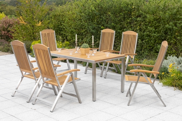 Keros Set 7tlg, Klappsessel & 150 x 90 cm