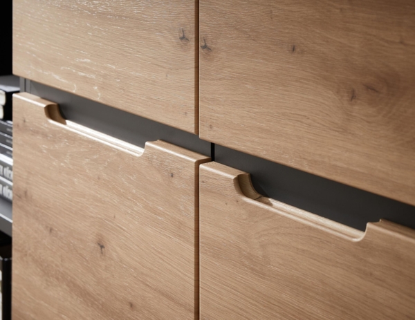 Komplettbüro MEMPHIS VIII 6-teilig Front Artisan Eiche Korpus Graphit Bild 3