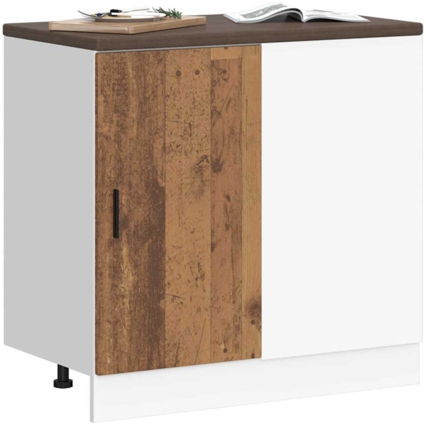 vidaXL Küchenunterschrank Lyon Altholz-Optik Holzwerkstoff 854296 Bild 2