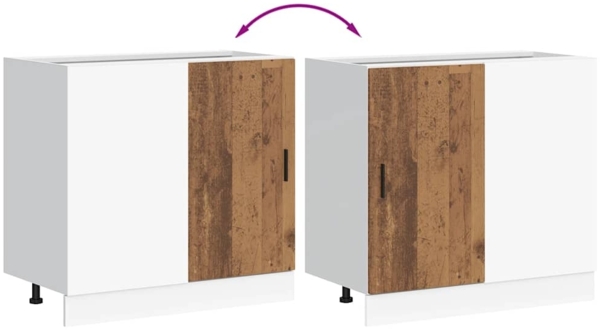 vidaXL Küchenunterschrank Lyon Altholz-Optik Holzwerkstoff 854296 Bild 7