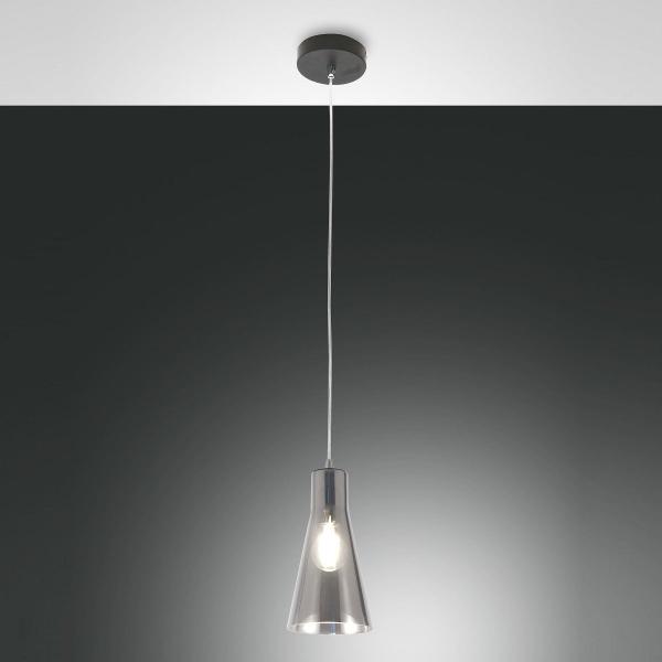 FABAS LUCE No. 3596-40-126 Pendelleuchte Dafne Grau transparent E27