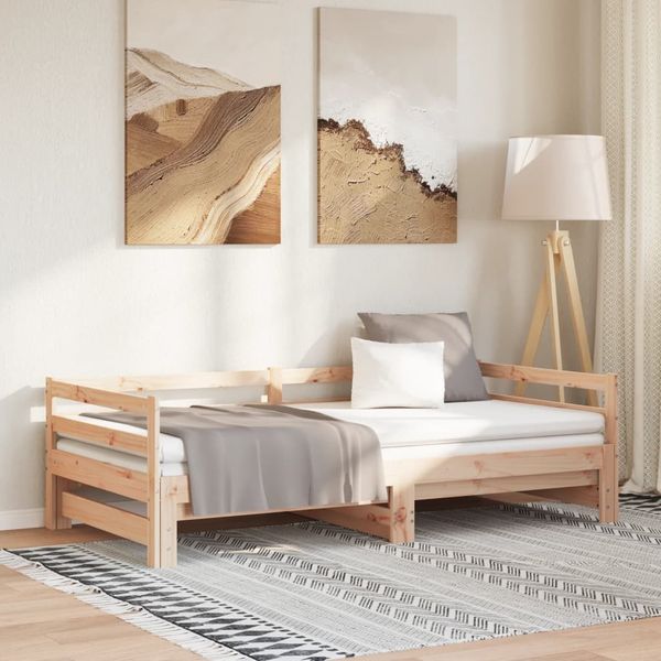 vidaXL Tagesbett Ausziehbar 2x(80x200) cm Massivholz Kiefer [814694]