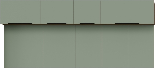 Küchen Aufsatzschrank 50 cm ARIA Aquamarin ultra matt + Eiche Artisan matt, hochwertige Fronten mit Anti Fingerprint Beschichtung Küchenzeile Küchenblock Bild 4