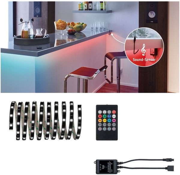 Paulmann No. 70956 Function YourLED Lights and Sound Comfort Set 3m RGB Sound