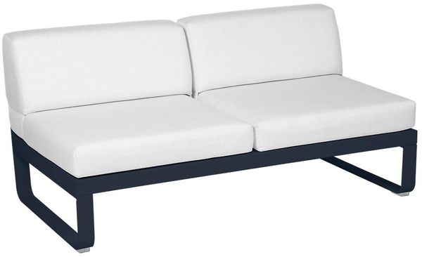 Bellevie Lounge 2-Sitzer Modul 92 Abyssblau 81 Grauweiß Mitte