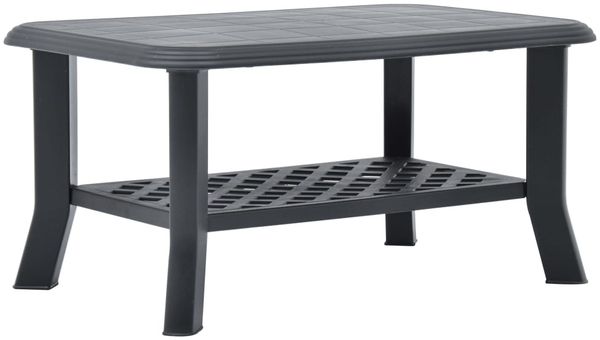 vidaXL Couchtisch Anthrazit 90x60x46 cm Kunststoff 48795