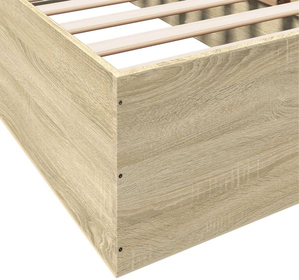 vidaXL Bettgestell ohne Matratze Sonoma-Eiche 75x190 cm Holzwerkstoff 841988 Bild 8