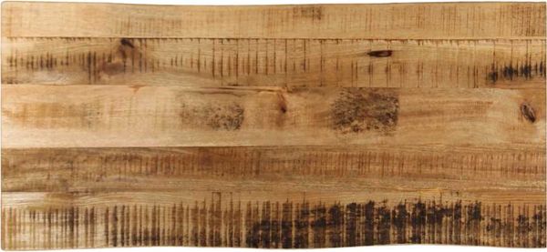 vidaXL Tischplatte mit Baumkante 100x40x2,5 cm Raues Mango Massivholz 370660