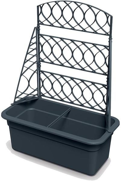 Prosperplast Blumenkasten mit Pergola (Bloma), mit Rankhilfe, wetterbeständig, Garten, Terrasse