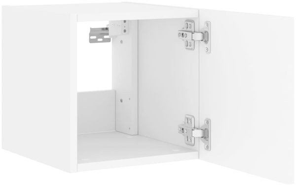 vidaXL TV-Wandschränke mit LED-Leuchten 2 Stk. Weiß 30,5x35x30 cm 837219 Bild 9