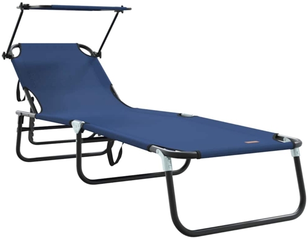 vidaXL Klappbare Sonnenliege Blau 190 x 57 x 81 cm Oxford 42003128