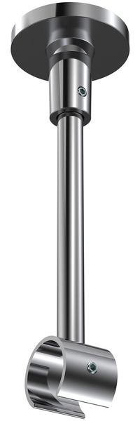 Gardinenstangen-Set Sonette Santo 360 cm (geteilt in 2 x 180 cm), 1-läufig, 20 mm Ø Chrom Bild 5