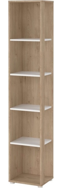 INOSIGN Regal Sign Ablageregal, Aktenregal, Bücherregal, Standregal, Wandregal, schmal mit 4 Einlegeböden, zu 2 Seiten offen, Eckregal Bild 3