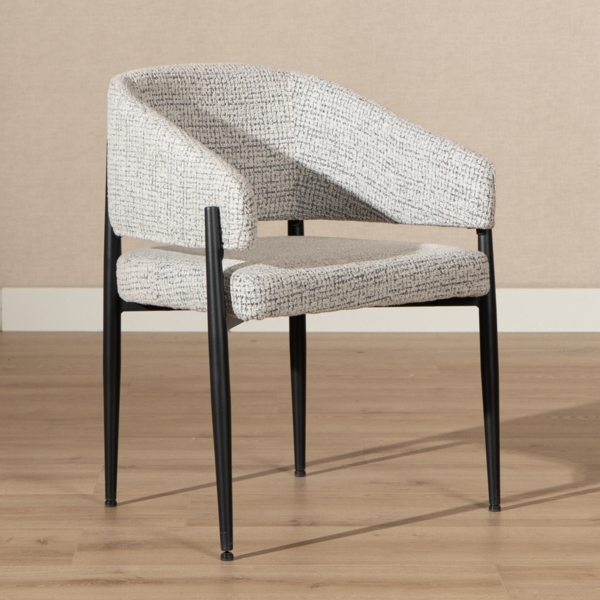 Bronx71 Esszimmerstuhl Armin Stoff meliert off white/schwarz