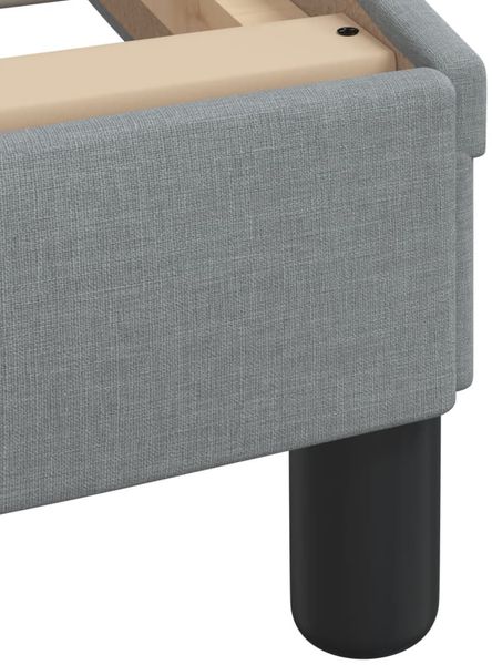 vidaXL Bett mit Matratze "Dover" Hellgrau 90x200 cm Stoff 3208324 Bild 6