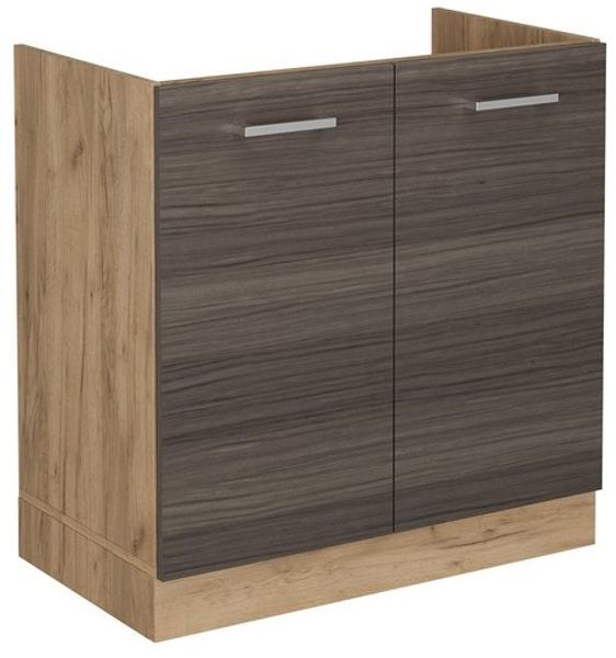 Spülenunterschrank R-Line Edelgrau 80 cm ohne Arbeitsplatte Vicco Bild 4
