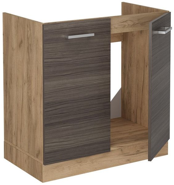 Spülenunterschrank R-Line Edelgrau 80 cm ohne Arbeitsplatte Vicco Bild 3