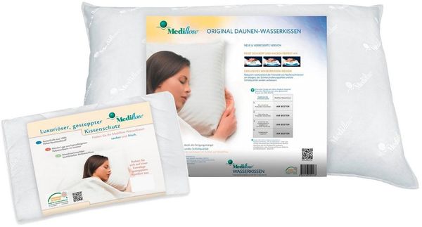 Mediflow Wasserkissen Mediflow Kombipack - Original Wasserkissen + Luxus-Schonbezug 50x70 cm, 2-tlg.