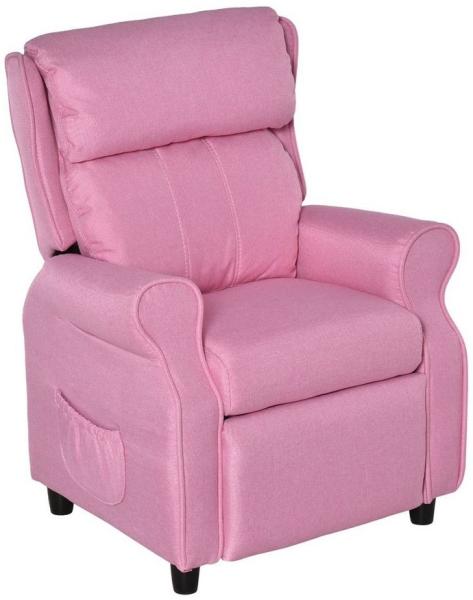 HOMCOM Sessel Kindercouch Kindersessel Stuhl Liegesofa verstellbar Rosa (Kindercouch, 1-St, Kindersessel), Rosa 58 x 53 x 70 cm