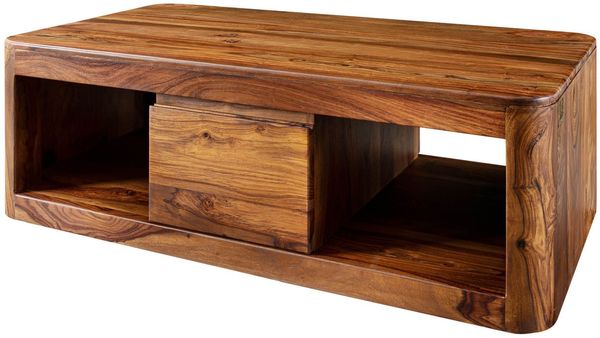 Couchtisch Sheesham 118x65x40 walnuss gewachst TORONTO #252