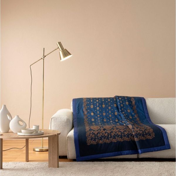 Plaid Bassetti Plaid GOLD DECOR, B1 Blau 135 x 190, Bassetti