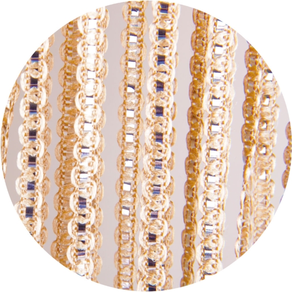 Fadenvorhang Lurex- Optik Fadengardine mit Stangendurchzug Türvorhang, attraktiv und modern in vielen verschiedenen Ausführungen erhältlich (gold - gelbgold / ca. 90 x 200 cm) Bild 5
