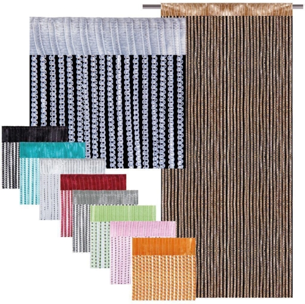 Fadenvorhang Lurex- Optik Fadengardine mit Stangendurchzug Türvorhang, attraktiv und modern in vielen verschiedenen Ausführungen erhältlich (gold - gelbgold / ca. 90 x 200 cm) Bild 7