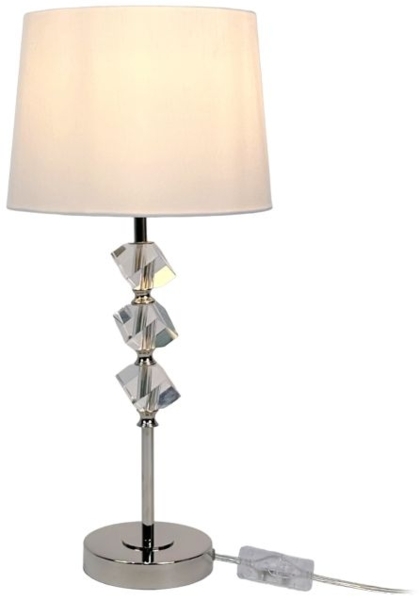 Tischlampe mit Kristall & Seidenschirm 10052488_550