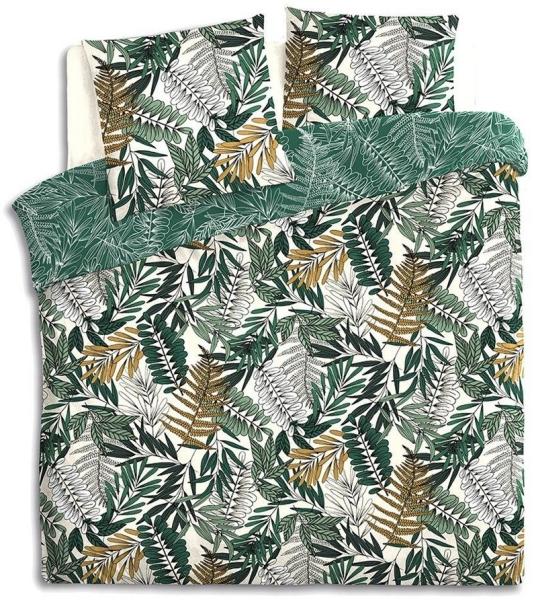 Bettwäsche für Doppelbett, 240x220 cm, Bettbezug mit 2 Kopfkissenbezügen, Motiv Tropik - Atmosphera