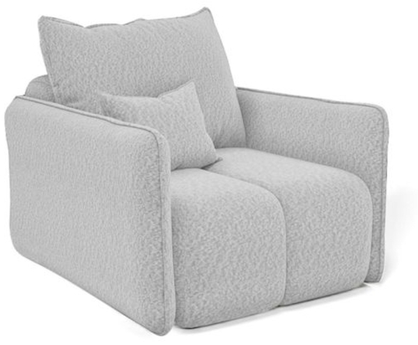 Sessel Designersessel MORGANO Stoff Abriamo Hellgrau