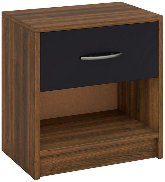 COSTWAY Nachttisch (1-St), Beistelltisch, mit Schublade & offenem Fach, 38,5x28x40,5cm